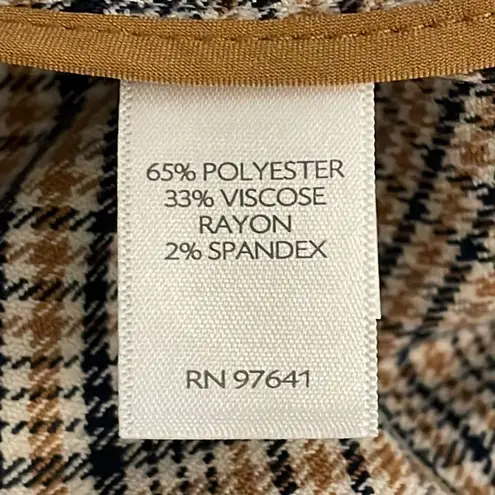 J. Jill Mendocino Plaid Blazer Womens Size Small Tigers Eye 2489014YQS NEW Brown