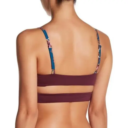 Tavik swim Jessi Color Block Merlot Cutout Triangle Swim Top