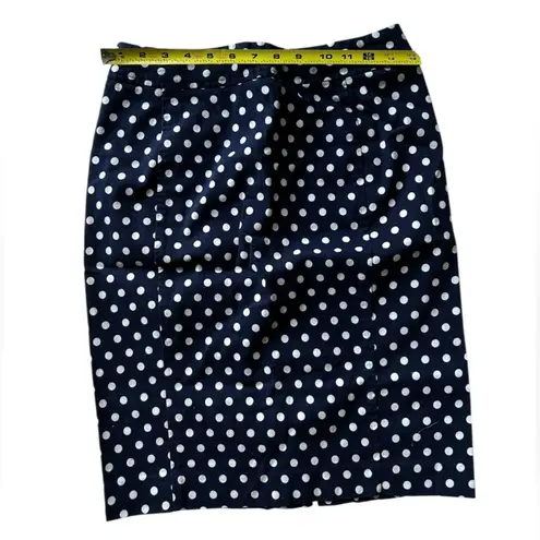 Forever 21 Pixley Navy Blue Polka Dot Pencil Skirt – Sz S | Classic Slim Fit Workwear Chic