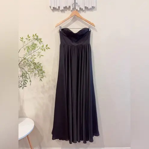 Fame and Partners The Ambrose Strapless Dress Gown in Black Size 2 NWT