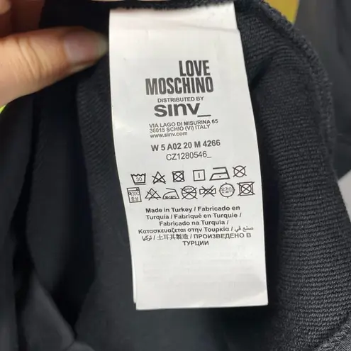 Love moschino NEW Multicolor Ombre Heart Print Mini T-Shirt Dress Black Sz 4