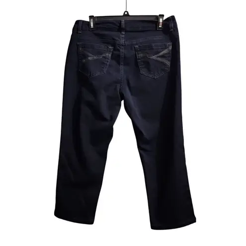 Bandolino Dark Navy Cropped Jeans with Decorative Stitching Women's Size 12