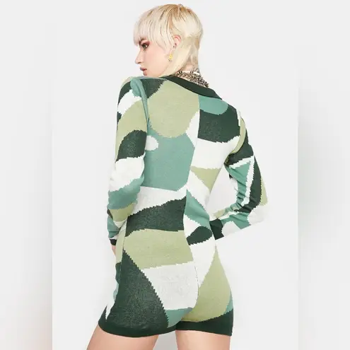 The Copper Closet Stylish Geometric Knit Cardigan