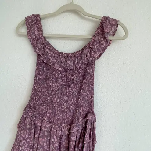 SPELL & THE GYPSY Purple Floral Dahlia Mini Dress Size XS