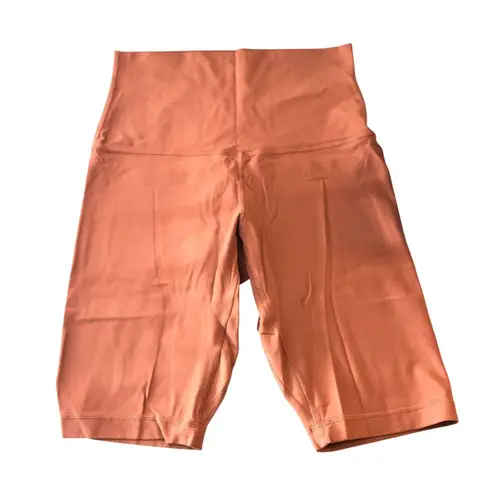 Lululemon Womens Align Super High Rise Shorts 10" Nulu Rustic Coral Orange 8