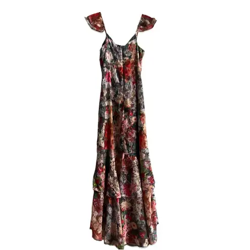 Hutch Coley Floral Maxi Dress Gown Multicolor Size 4