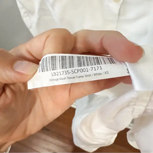 Quince Vintage Wash Tencel Camp Shirt White XS EUC