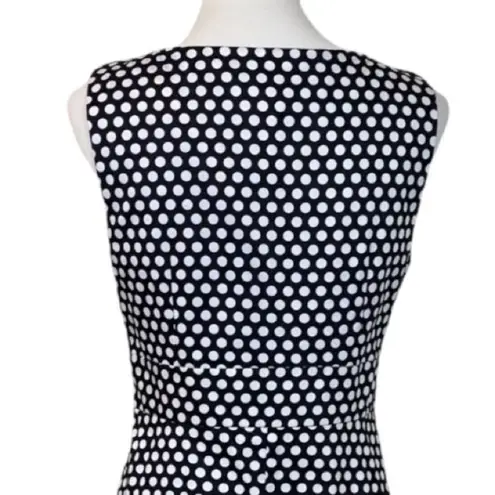 Spense Black White Polka Dot V