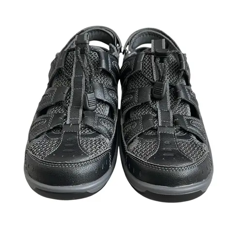 Orthofeet Verona Sandals Women’s 8.5 Black Versatile Adjustable Closed Toe