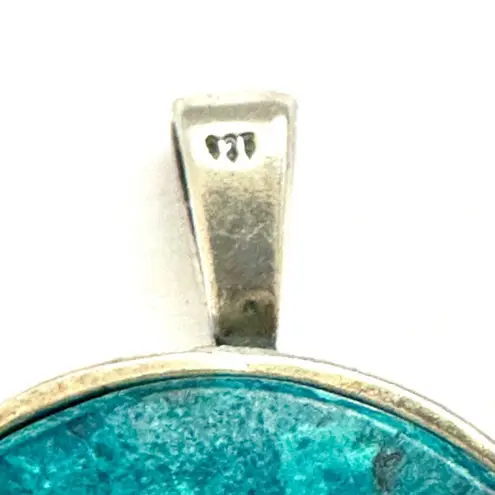 925 Sterling Silver Chrysocolla Natural Gemstone Handmade Pendant