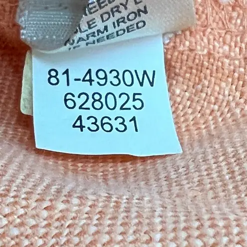 J. Jill Linen Trucker Jacket Orange Jean Style Long Sleeves Oversized Casual Size 1X