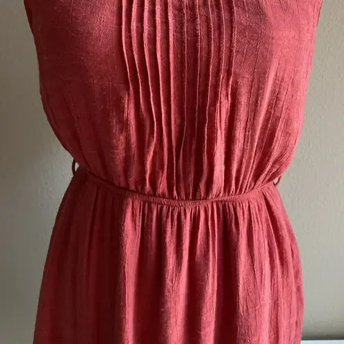 Sweet Wanderer Sienna orange gauze and crochet embroidery lace dress medium comfy