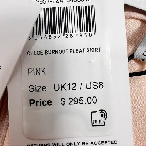 Reiss Chloe Floral Burnout Pleat Midi Skirt