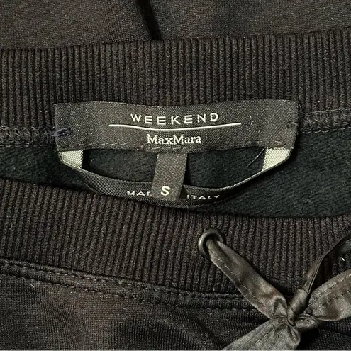 Max Mara Weekend Women’s Size S Black Tie Neck Sleeveless Sheath Fleece Dress