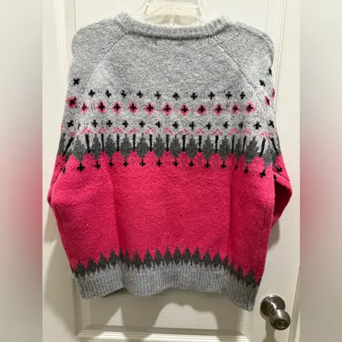 MWT JohnPaulRichard Pink and Gray Crew Neck Sweater size M Size M