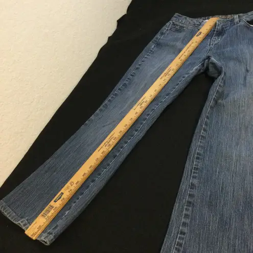 St John Bay Womens Blue Wash Flare Jeans Size 28