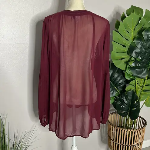 14th & Union  • bohemian sheer tassel tie blouse thumbnail 47