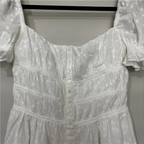 Mistress Rocks Floral Embroidered Cotton Minidress Size L (Tall)