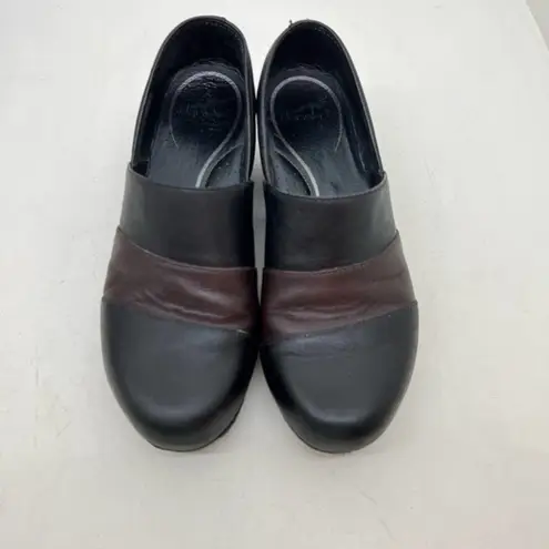 Dansko tenley Women's Brown Black Slip On Clogs Mules nursing Size 41 / US 10.5