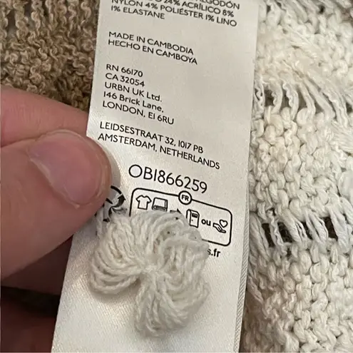 Anthropologie  Pilcro Longline Stitch Boho Oversized Sweater Xs