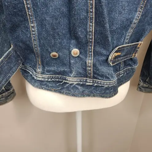 Vintage Helium Woman's Denim Jacket Size Small 90s Blue Size M