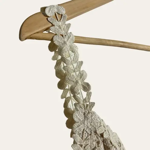 Masala Beige Floral Lace Plunge V