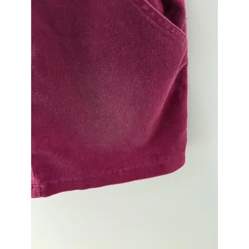 Hot Kiss Y2K Corduroy Dress Size Small Fuschia Retro Festival Drop Waist Zip