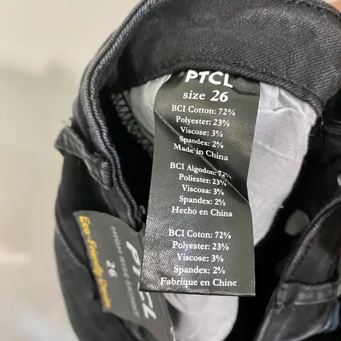 PTCL Women’s High Rise Skinny Fit Eco-Friendly Denim Jean Black Size 26 NWT