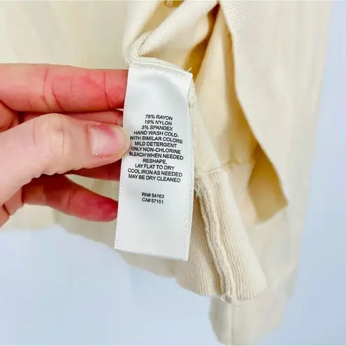 Eliza J  Cream Bolero Cardigan Sweater 3/4 Sleeve in Cream Size M