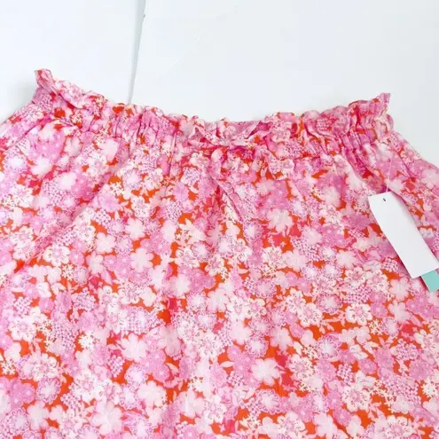 Abound  floral PaperBag mini Skirts pink SMALL Bohemian boho skirt