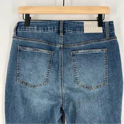 Harper Heritage Core Stretch Ripped Distressed Knees High Rise Skinny Jeans Blue Size 29