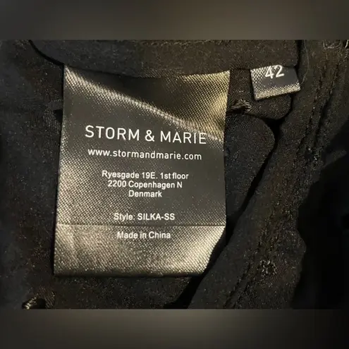 Beautiful Storm & Marie Black Silka Flowy Delicate Top Boho Chic Frilly Size XL