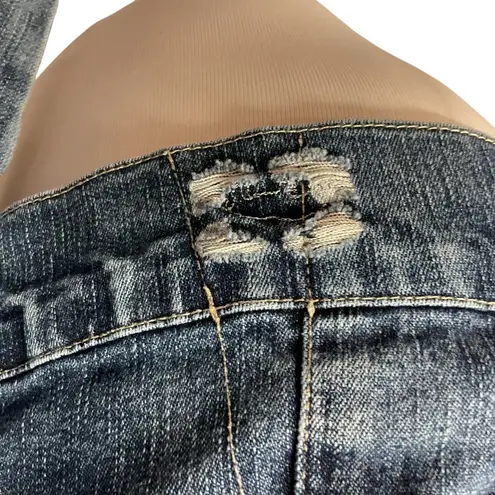 Ecko Red Women's Stretch Long Sleeve Full Zip Curvy Pockets Jean Jacket Size M Blue Size M