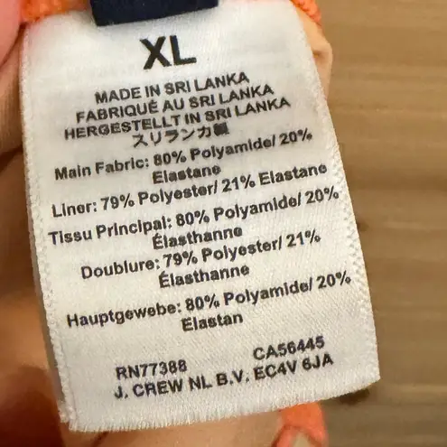 J. Crew Factory Size XLarge Strapless Bandeau Salmon One Piece Swimsuit Orange