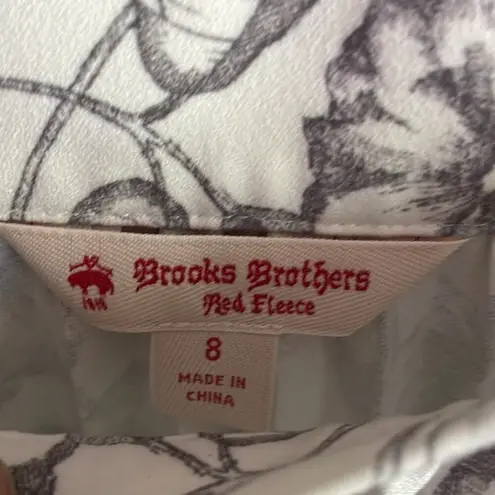Brooks Brothers Red Fleece Floral Pleated Skirt