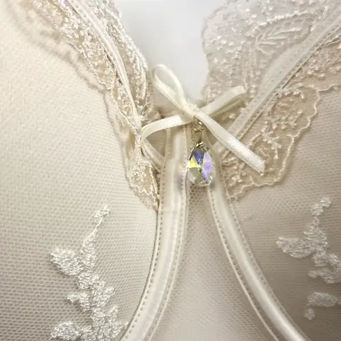 Honey Birdette Daisy Balconette Bra US 40G Padded Lined Molded Underwire Ivory Size undefined