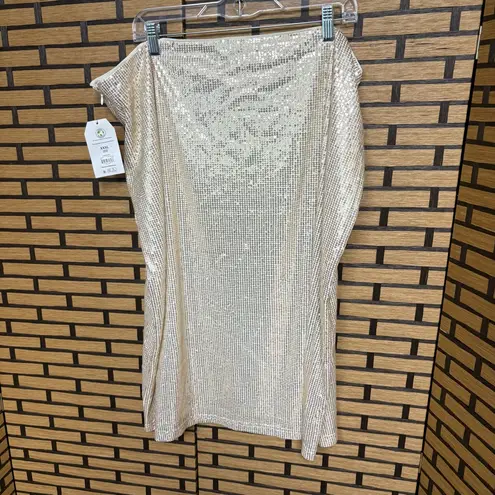 Time And Tru Time‎ And Tru Champagne Sequin Skirt Size XXXL (22) - Image 2