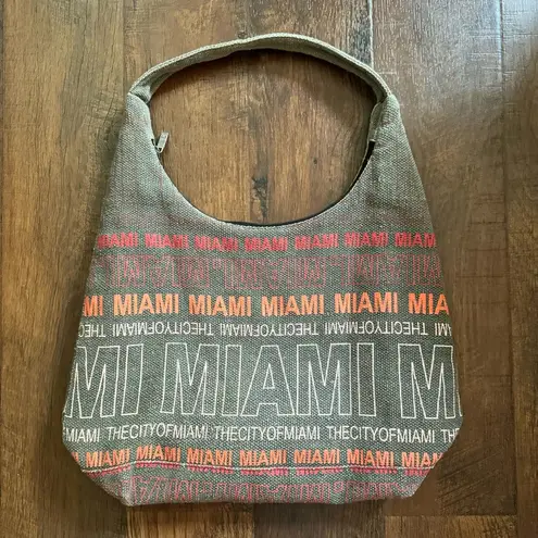 Robin Ruth Miami themed canvas tote bag