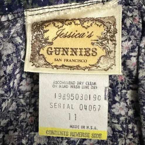 Gunne Sax Vintage 70s Tiered Floral Midi Maxi Prairie Skirt XS Bohemian Cottage