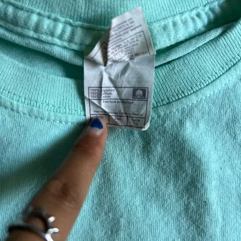 Baby Blue Bedazzled Vallarta Mexico shirt Size XL