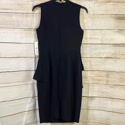 Eliza J ruffle layered skirt black formal sleeveless sheath dress women Size 2