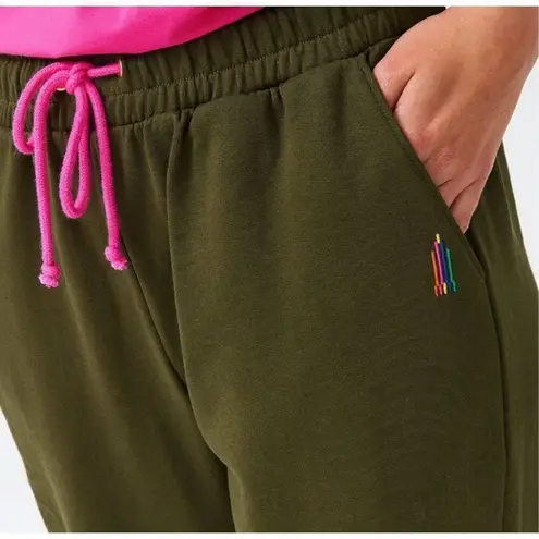 Terez NWT New Yorker Hunter Green Wear what makes you happy Sweatpants Size M