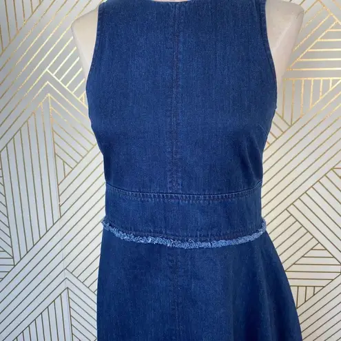 N/Nicholas Denim Flare Side Sleeveless Dress Blue Size 2