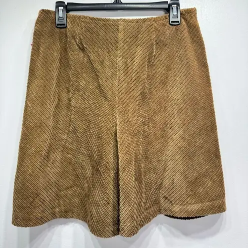 Ivy Collectibles Brown Corduroy Skort Shorts Cottagecore NEW Size 12