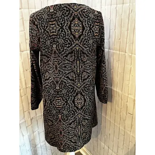 Three Eighty Two NWT  Long Sleeve Lined Mosiac Design Dress Sz M