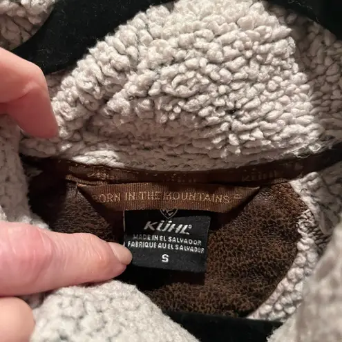 Kuhl Sherpa Full Zip Jacket Fleece Sz S Oatmeal Color