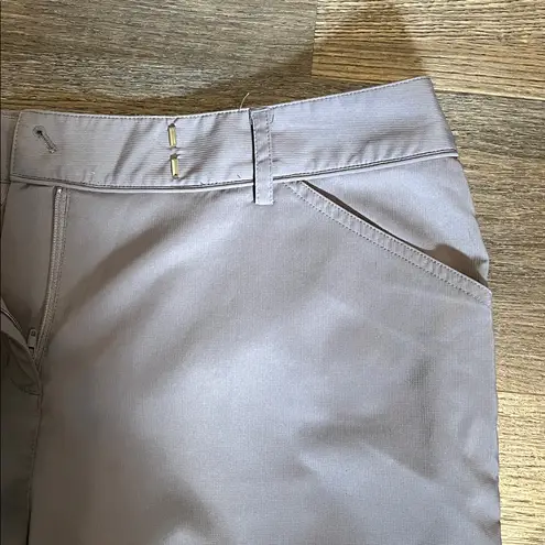 Callaway Women's Golf Shorts Gray Flat Front Polyester Slit Leg Size 16