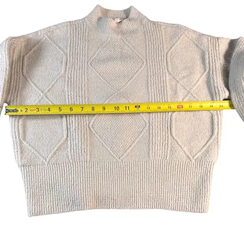 A loves A Cream Textured Knit Balloon Sleeve Sweater XS