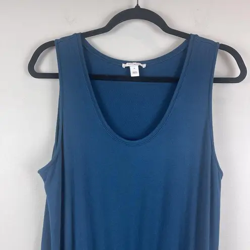 Daily Rituals Womens Romper Shortalls Medium Blue Stretchy Drawstring Loungewear