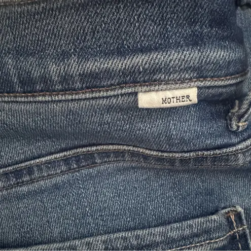 MOTHER The insider Crop Step Fray Jeans In Work Hard Play Hard Size 25 Blue